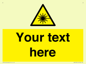 Custom Laser Hazard Sign